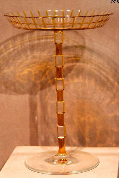 Cut glass dessert glass (c1906-10) by Otto Prutscher for Meyr's Neffe, Winterburg, Bohemia at Dallas Museum of Art. Dallas, TX.
