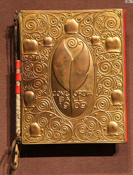 Concordia Ball dance card holder (1909) by Josef Hoffman & made for Wiener Werkstätte at Dallas Museum of Art. Dallas, TX.