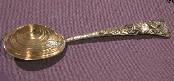 Silver chowder spoon (c1885) by Gorham Manuf. Co., Providence, RI at Dallas Museum of Art. Dallas, TX.