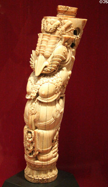 Ivory throne leg (17th-18thC) from Orissa, India at Dallas Museum of Art. Dallas, TX.