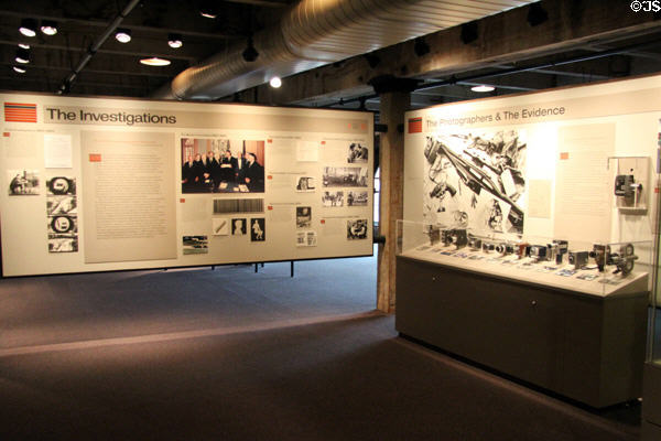 History of JFK assassination investigations plus photographers & cameras which recorded the event at The Sixth Floor Museum at Dealey Plaza. Dallas, TX.