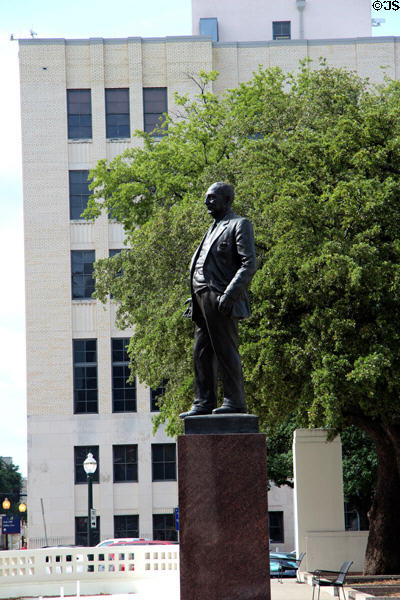 George Bannerman Dealey statue (c1946) in Dealey Plaza. Dallas, TX.