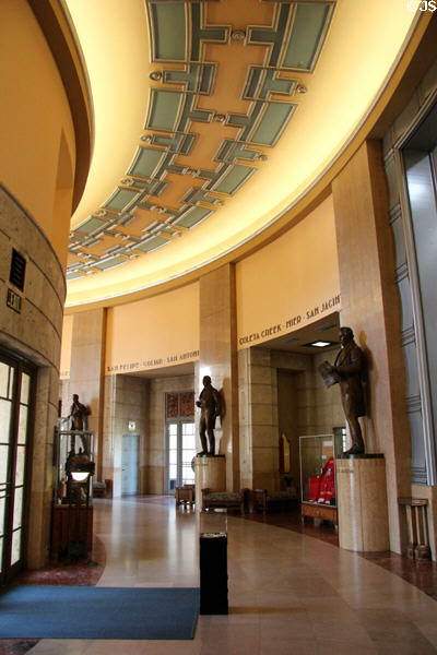Hall of Heroes (1936) in Hall of State built for Texas Centennial Exposition at Fair Park. Dallas, TX.