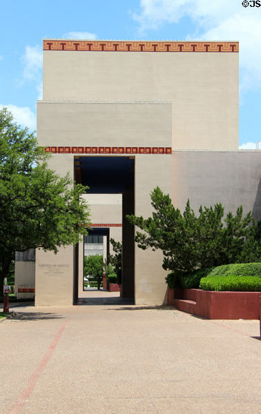 Porticos of Centennial Hall from Texas Centennial Exposition building (1936) at Fair Park. Dallas, TX.