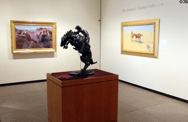 Western art gallery at Amon Carter Museum of American Art. Fort Worth, TX.