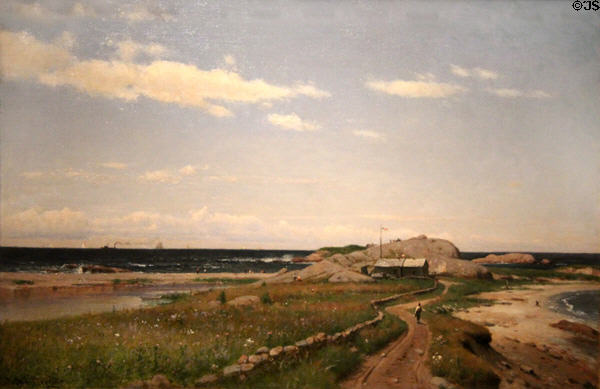 Breezy Day - Sakonnet Point, RI painting (c1880) by Worthington Whittredge at Amon Carter Museum of American Art. Fort Worth, TX.