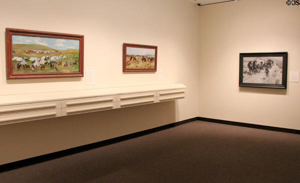 Gallery of paintings by Frederic Remington at Amon Carter Museum of American Art. Fort Worth, TX.