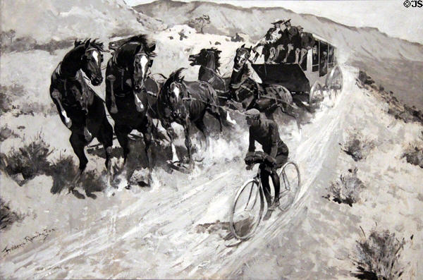 The Right of the Road painting (1900) by Frederic Remington at Amon Carter Museum of American Art. Fort Worth, TX.