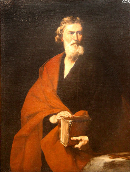 St Matthew painting (1632) by Jusepe de Ribera at Kimbell Art Museum. Fort Worth, TX.