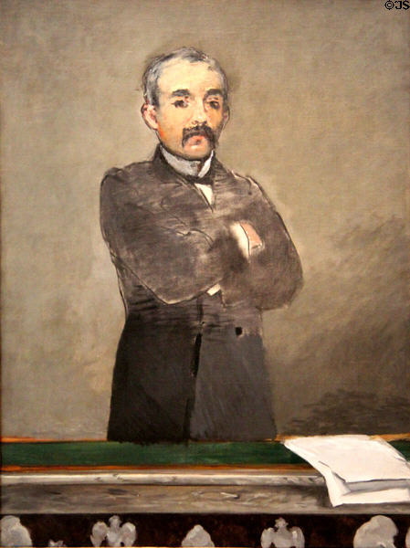 Portrait of Georges Clemenceau painting (1879-80) by Édouard Manet at Kimbell Art Museum. Fort Worth, TX.