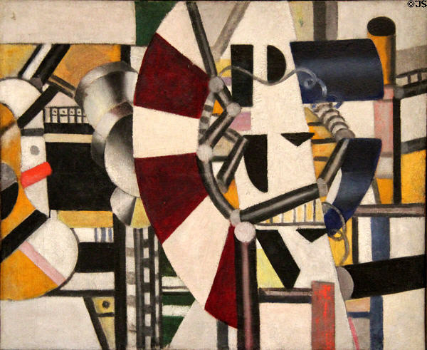 Composition painting (c1920) by Fernand Léger at Kimbell Art Museum. Fort Worth, TX.