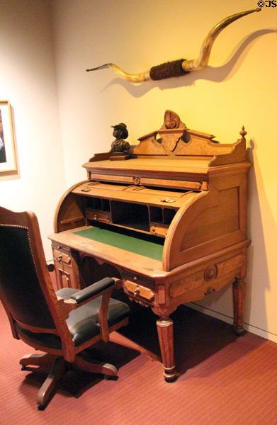 Roll top desk (1860s) at Cattle Raisers Museum of Fort Worth Museum of Science & History. Fort Worth, TX.