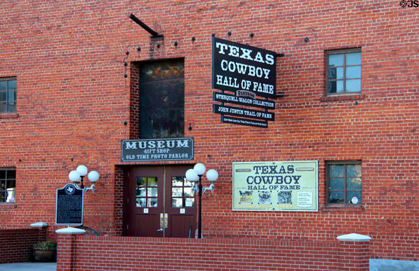 Texas Cowboy Hall of Fame Museum in Fort Worth Stock Yards historic district. Fort Worth, TX.