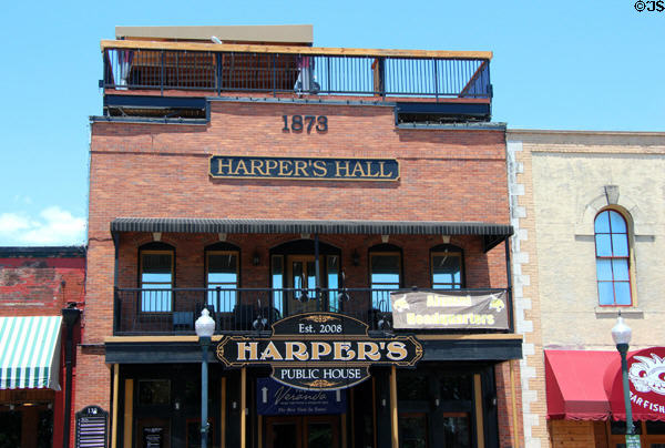 Harper's Hall Public House (1873) on Courthouse Square. San Marcos, TX.