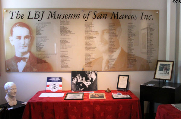 Gallery at LBJ Museum. San Marcos, TX.