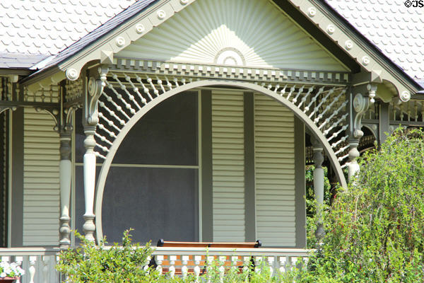 Porch surround details at W.H. Stark House. Orange, TX.