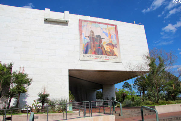 Entrance overhang at Stark Museum of Art. Orange, TX.