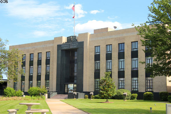 Orange County Courthouse (1937) (801 W Division St.). Orange, TX. Architect: Charles Henry Page & Louis Charles Page.