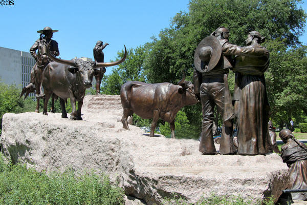 Tejano Monument (2012) by Armando Hinojosa at Texas State Capitol. Austin, TX.