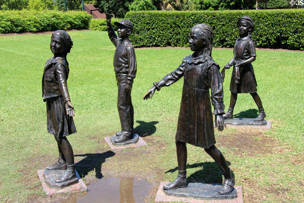 Tribute To Texas Children monument (1998) by Lawrence Ludtke at Texas State Capitol. Austin, TX.