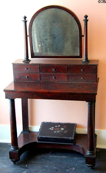 Dressing table with mirror at Neill-Cochran House Museum. Austin, TX.