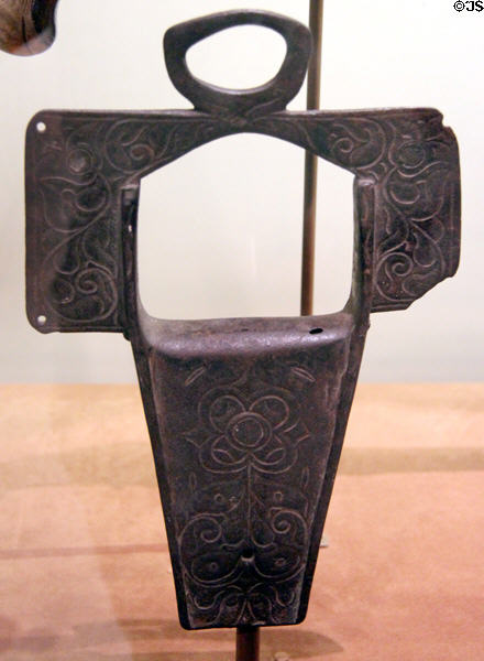 Spanish Colonial cross stirrup (c1750s) at Bullock Texas State History Museum. Austin, TX.