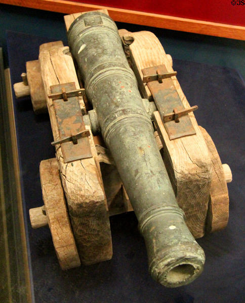 Spanish signal cannon (c1750) at Bullock Texas State History Museum. Austin, TX.