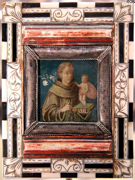 Portrait icon of St. Anthony (late 1700s) (lent: private collection) at Bullock Texas State History Museum. Austin, TX.