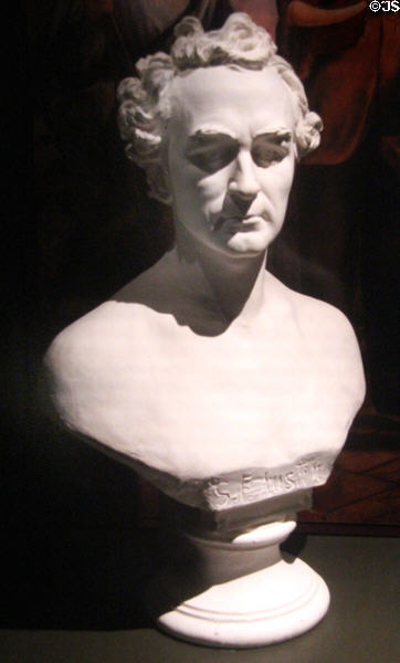 Stephen F. Austin plaster portrait bust (c1893) by Elisabet Ney (lent: U/TX Austin) at Bullock Texas State History Museum. Austin, TX.