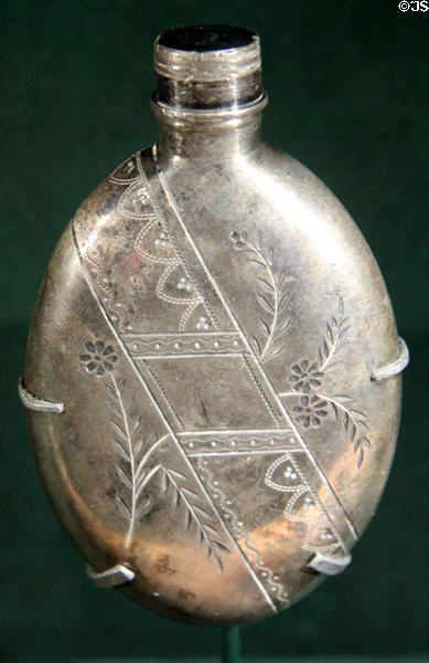 William P. Hardeman's flask (c mid 1850s) (lent: private collection) at Bullock Texas State History Museum. Austin, TX.