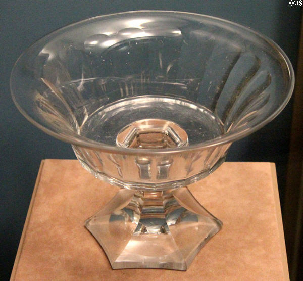 Glass bowl (1950) from Glen Eden Plantation of Preston Bend, TX at Bullock Texas State History Museum. Austin, TX.