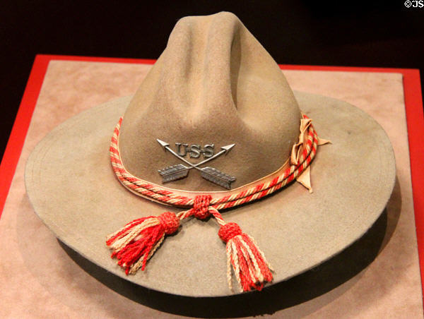 U.S. Army Scouts slouch hat (c1889) (lent: Texas Museum of Military History) at Bullock Texas State History Museum. Austin, TX.