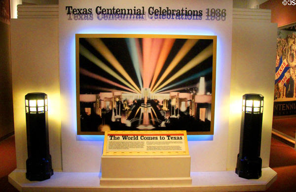 Texas Centennial Exposition (1936) display at Bullock Texas State History Museum. Austin, TX.