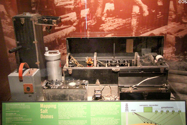 Oil exploration tools (c1920s-30s) at Bullock Texas State History Museum. Austin, TX.