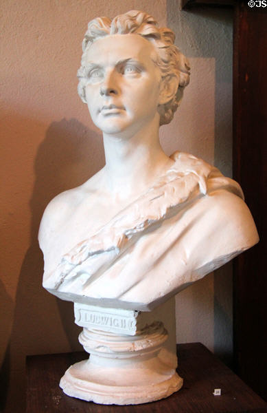 King Ludwig II of Bavaria bust (1869) by Elisabet Ney at Ney Museum. Austin, TX.