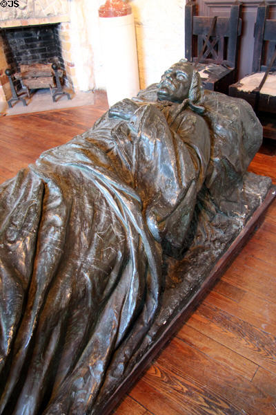 General Albert Sidney Johnston on his death at Civil War Battle of Shiloh plaster grave sculpture (1902) by Elisabet Ney at Ney Museum. Austin, TX.