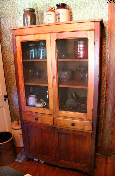 Kitchen cupboard at O. Henry Museum. Austin, TX.