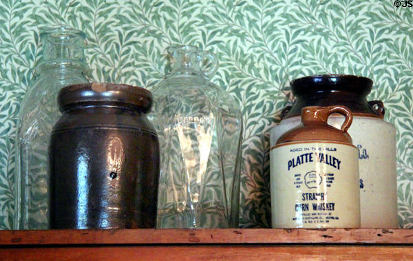 Stoneware jugs at O. Henry Museum. Austin, TX.