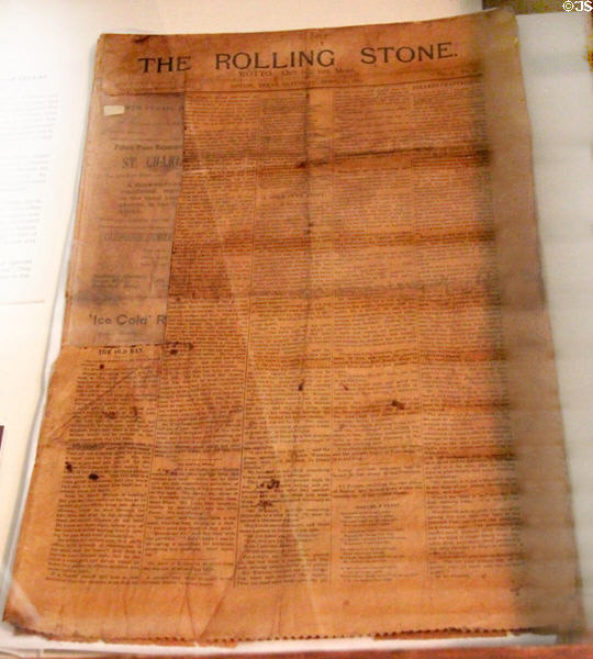 The Rolling Stone weekly humorous newspaper (April,1894) published by O. Henry in Austin at O. Henry Museum. Austin, TX.