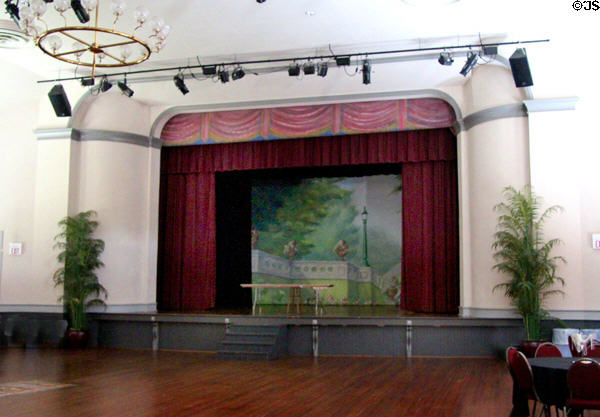 Stage in Old Stafford Opera House. Columbus, TX.