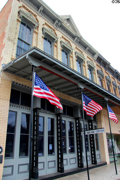 Live Oak Art Center in Brunson Building (1891) (1014 Milam St.). Columbus, TX.