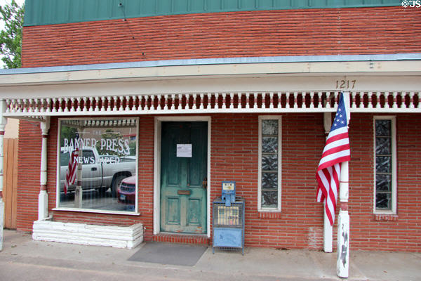 Banner Press Newspaper building (1217 Bowie St.). Columbus, TX.