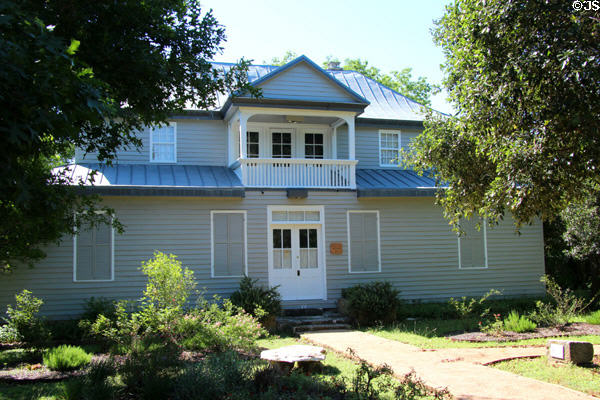 Carl Friedrich Baetge House (1852), first 2 story house in Texas, at Conservation Plaza. New Braunfels, TX.