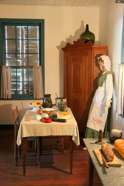 Kitchen table in Baetge House at Conservation Plaza. New Braunfels, TX.