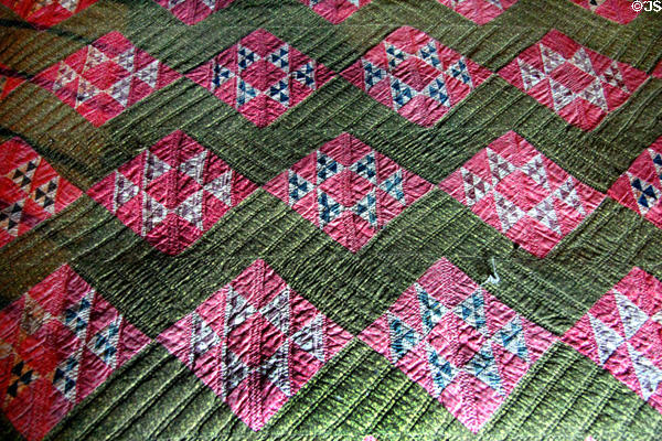 Detail of quilt at Museum of Texas Handmade Furniture. New Braunfels, TX.