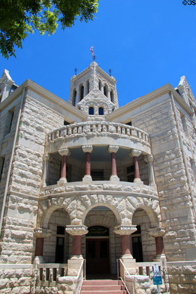 Entrance of Comal County Courthouse (1898). New Braunfels, TX.