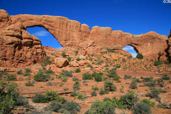 South & North Windows at Arches National Park. UT.