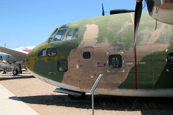 Nose of Fairchild-Chase C-123K Provider (1949) at Hill Aerospace Museum. UT.