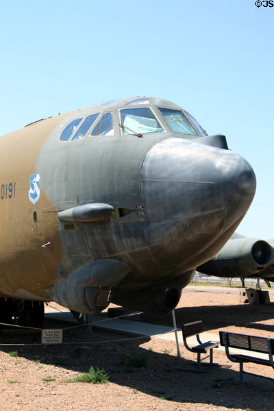 Nose of Boeing B-52G-100-BW Stratofortress (1959) at Hill Aerospace Museum. UT.