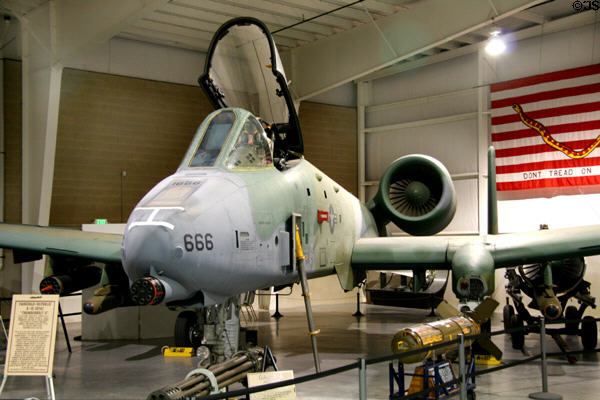 Fairchild A-10A Thunderbolt II or Warthog (1975) at Hill Aerospace Museum. UT.